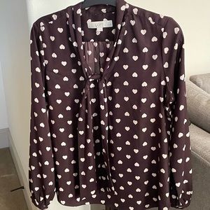 Like New LOFT Long Sleeve Neck-tie blouse SP